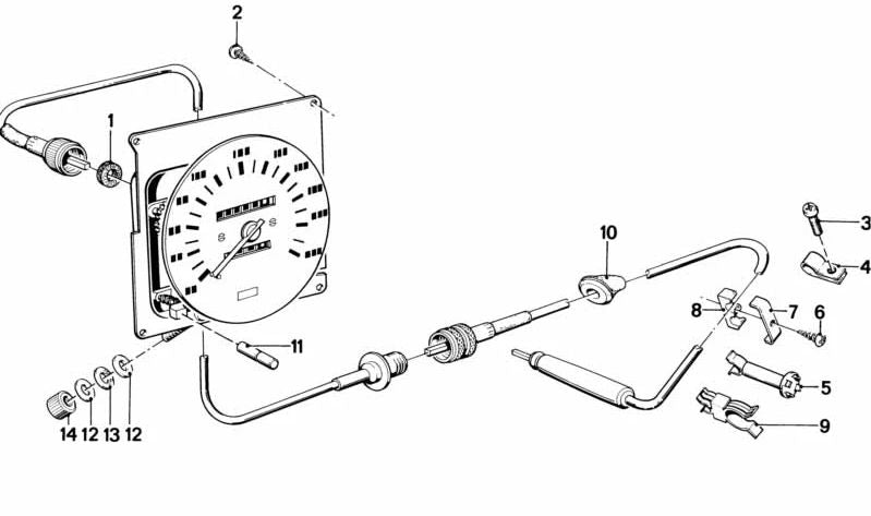 Soporte OEM 16121155060 para BMW E21, E12, E28, E34, E24, E23, E32, E38, E31, Z1. Original BMW.