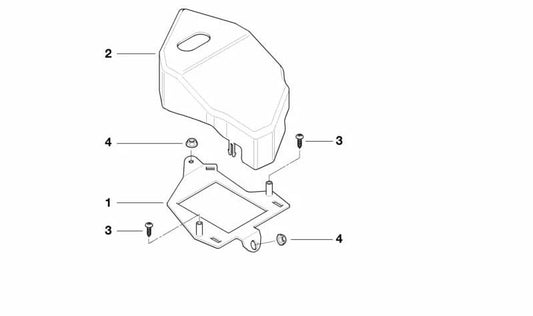 Soporte módulo controlador de luz xenón izquierdo OEM 61127893034 para BMW E46. Original BMW.