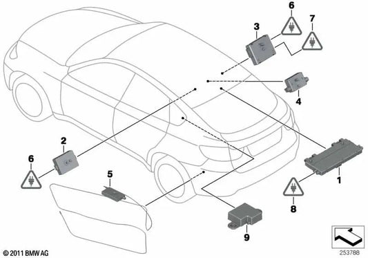 Diversity -Antennenverstärker für BMW X6 E71, E72 (OEM 65209231674). Original BMW