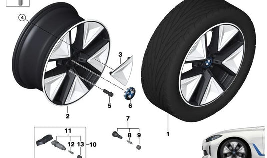 Inserto de llanta OEM 36106896786 para BMW G26E, G26F (Serie 4 Gran Coupé). Original BMW.