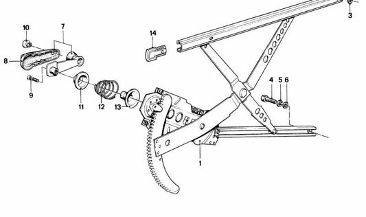 Elevalunas delantero derecho OEM 51321867902 para BMW E21. Original BMW.