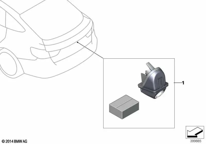 Reversing Camera Upgrade Kit for BMW 3 Series F30, F31, F34 4 Series F32, F36 (OEM 66212361833). Original BMW.