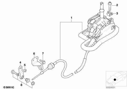 Cambiamento Steptronic per la serie BMW 5 E39 (OEM 25167505532). BMW originale.