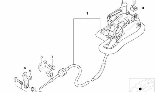 Steptronic Change -Hebel für BMW E38 (OEM 25167505448). Original BMW