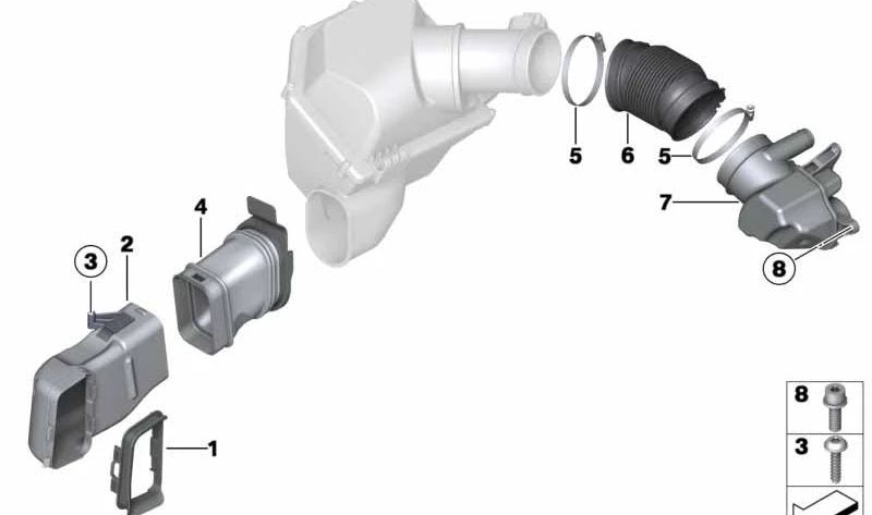Conector para BMW F10, F06, F12, F13 (OEM 13717843298). Original BMW