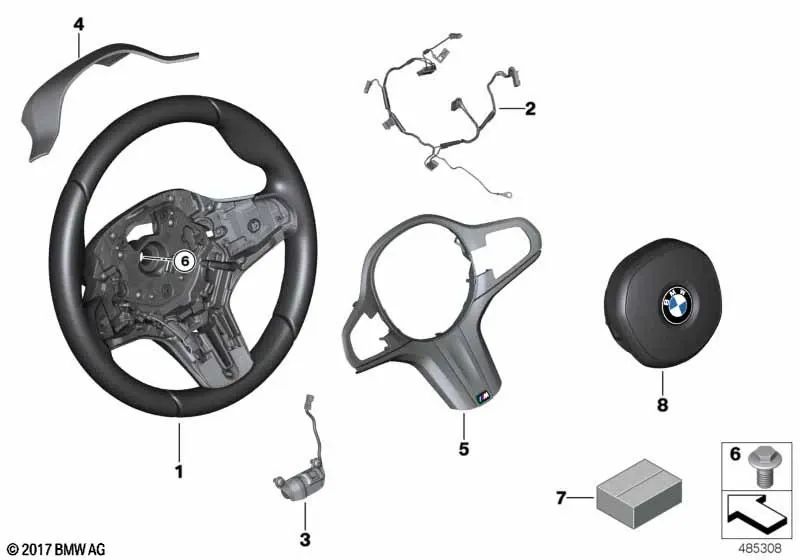 Dekorative BMW 5 G30 -Serie, G31, 6 G32, 7 G11, G12, X3 G01, G08, X4 G02 (OEM 32307856291). Original BMW.