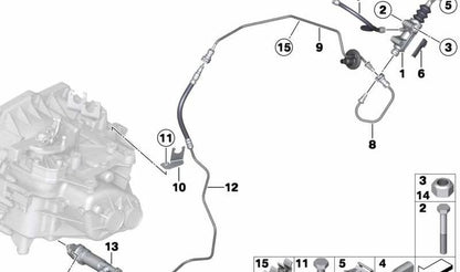 Cilindro transmisor de embrague OEM 21526774078 para MINI R50, R53, R56, Clubman R55, Cabrio R52, Countryman R60... y más. Original MINI.