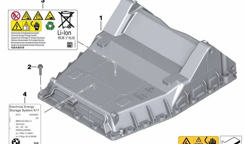 Tapa de servicio OEM 61278525561 para BMW C evolution (K17) 2014-2020. Original BMW Motorrad.