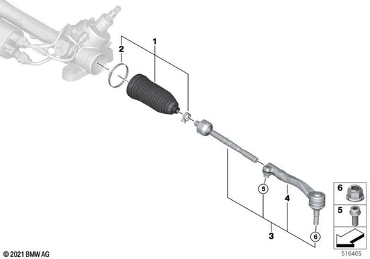 Kit di riparazione Bellle per BMW 5 G60 Series, serie 7 G70, I I20 (OEM 32105A34C17). BMW originale.