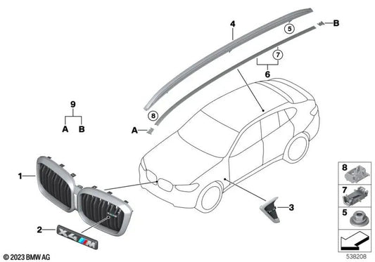 Clip für BMW X4, F98, G02 (OEM 51137478600). Original BMW.