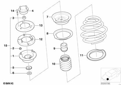Reparación Juego de Soporte para BMW Serie 3 E46 (OEM 31352241445). Original BMW