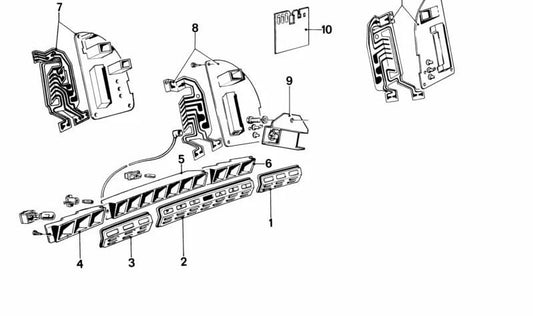 Soporte izquierdo para cuadro de instrumentos OEM 62111359169 para BMW E12. Pieza original BMW.