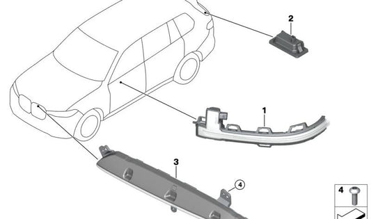 Leichtmodul links Kühlerraster für BMW x7 G07N (OEM 63147367095). Original BMW