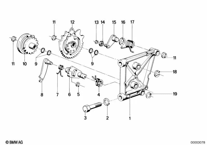 Segmento de Eje para BMW R248 (OEM 23311231578). Original BMW