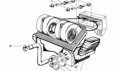 Eje de Control de Temperatura para BMW Serie 5 E12 (OEM 64111354754). Original BMW