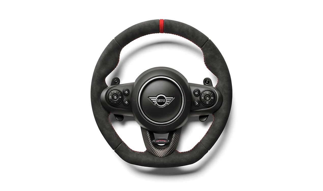 Jante de volante JCW Pro Alcantara/Carbono OEM 32302364770 para MINI F56, F55, Clubman F54, Cabrio F57, Countryman F60... e muito mais. MINI originais.