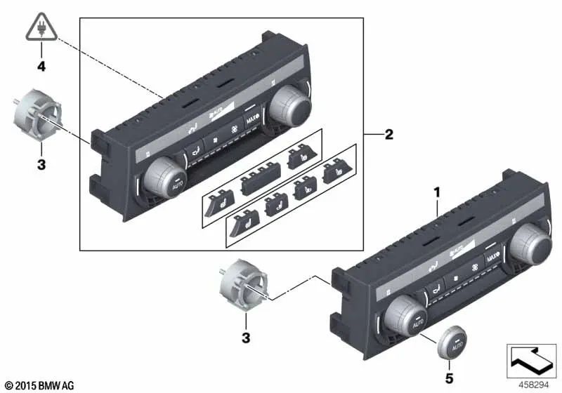 Climate Control Unit for BMW F07, F10, F11, F06, F12, F13, F01N, F02N (OEM 61319290750). Original BMW