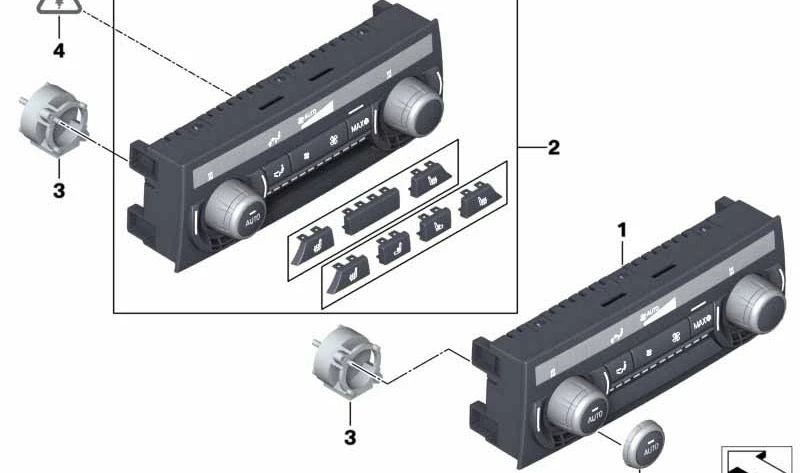 Kit de reparación unidad de control climatizador trasero OEM 61319290751 para BMW F07, F07N, F10, F10N, F11, F11N, F18, F18N, F06, F06N, F01, F01N, F02, F02N, F04. Original BMW.