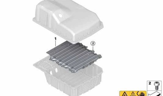 Placa intermedia OEM 61278617036 para BMW F45, F48, F39 y MINI F60. Compatible con modelos híbridos como 225xe, xDrive25e y Cooper S. Pieza original BMW y MINI.
