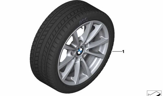 Juego de llantas completas de invierno RDCi Soft Compound OEM 36112456126 para BMW F30, F31, F36. Original BMW.