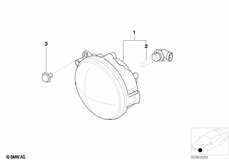 Lámpara para BMW E52 (OEM 63128384643). Original BMW