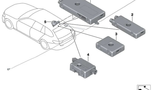 Antena AM/FM OEM 65209389549 para BMW G31 (todas las versiones y motorizaciones compatibles). Repuesto original BMW.
