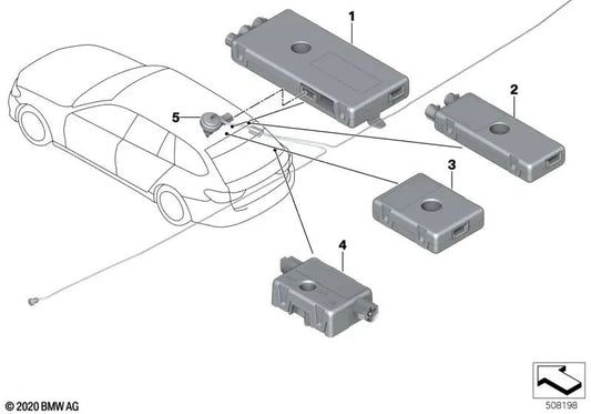 Amplificateur d'antenne TV pour la série BMW 5 G31, G31, X3 F97, G01 (OEM 65208735961). BMW d'origine