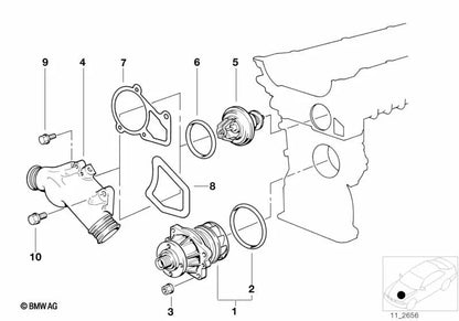 O-ring for BMW E36, E46, E90, E92, E93, E34, E39, E60, E61, E63, E64, E38, E65, E66, E83, E53, E85 (OEM 11511711484). Genuine BMW.