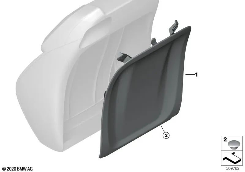 Rear wall for BMW G42, G22, G23 (OEM 52109475887). Genuine BMW