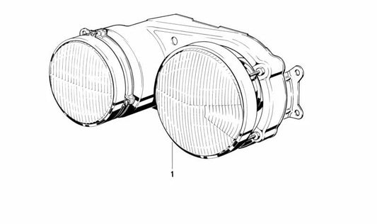 Faro doble delantero derecho OEM 63121362234 para BMW Serie 7 (E23). Original BMW