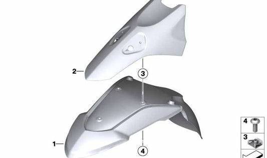 Tapacubos delantero abajo OEM 46617692549 para BMW Motorrad R K25 HP2 Enduro. Original BMW Motorrad.