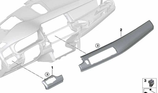 Moulage du soudeur côté passager OEM 51458060804 pour BMW F07. BMW d'origine.