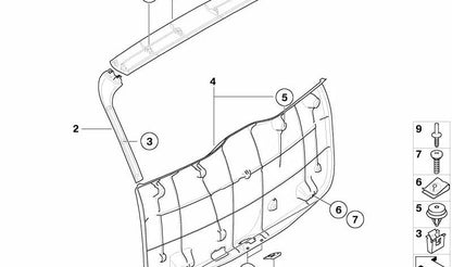 OEM fixing clip 51113416812 for BMW E83. Original BMW.