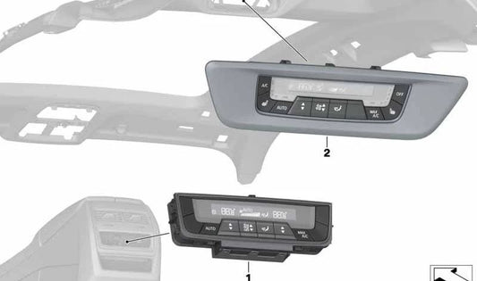 Módulo de control del climatizador trasero OEM 61319462518 para BMW G11, G12, G30, G31, G32, G14, G15, G16, F90. Original BMW.