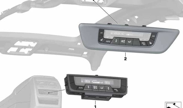 Módulo de control de climatización trasero OEM 61319462519 para BMW G07. Original BMW.