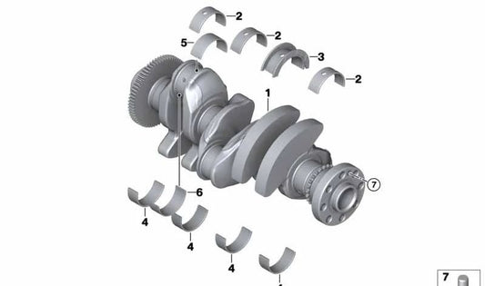 Cojinete de guía azul OEM 11217648458 para BMW I12, I12N, I15. Pieza original BMW.
