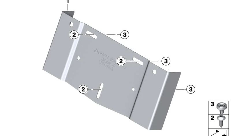 Soporte para matrícula OEM 63148549854 para motos BMW R1200GS, F800GS, S1000RR... y más. Original BMW Motorrad.