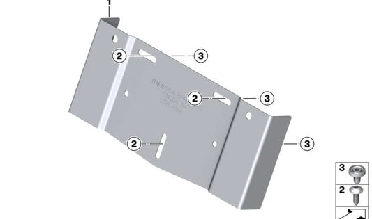 Soporte para matrícula OEM 63148549854 para motos BMW R1200GS, F800GS, S1000RR... y más. Original BMW Motorrad.