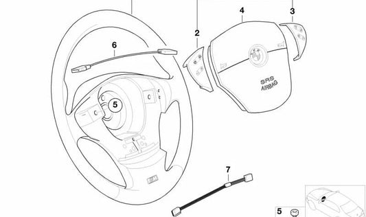 Módulo de control de crucero OEM 61312695126 para BMW E39 y E38. Original BMW.
