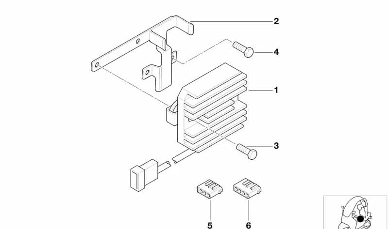 Caja de clavija OEM 61131378112 para BMW Motorrad C1 (10/1999 - 04/2003). Original BMW Motorrad.