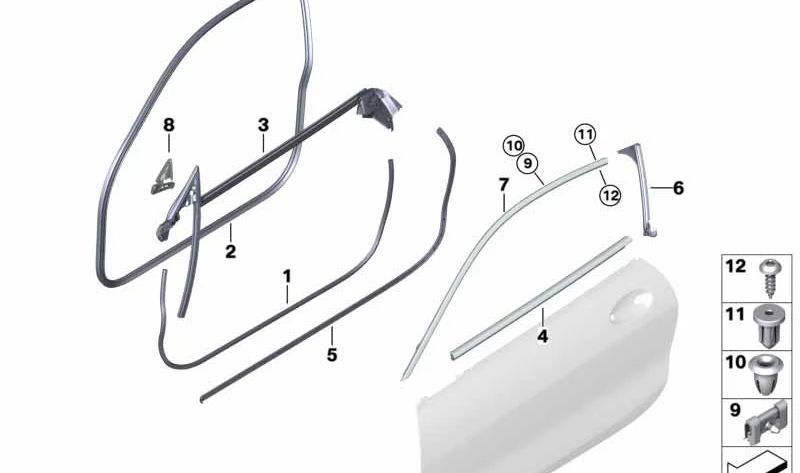 Protector de bordes OEM 51358739177 para BMW F92, G15. Original BMW.
