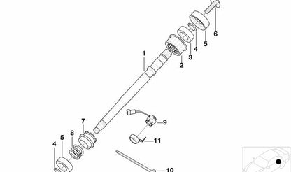 Anillo de dirección OEM 32311157966 para BMW E36, E34, E39, E32, E38, E31, E53, Z3, E52. Original BMW.