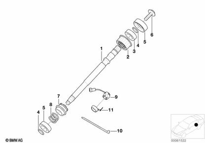 Anillo de retención para BMW E36, E34, E39, E32, E38, E31, E53, E52 (OEM 32311157968). Original BMW
