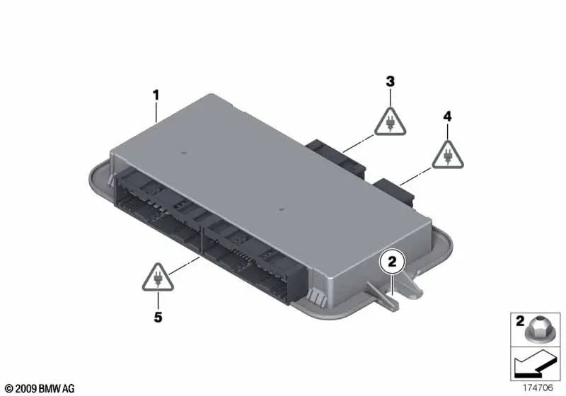 Footrest module for BMW F07, F18, F01N, F02N (OEM 61356992948). Genuine BMW