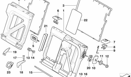 OEM rear molding 52208244211 for BMW E39. Original BMW.