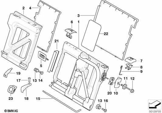 Drehstabfeder for BMW E39 (OEM 52208220002). Genuine BMW