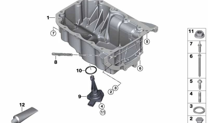 ASA M8 VITE PER BMW I I12, I12N, I15 (OEM 11138607075). BMW originale