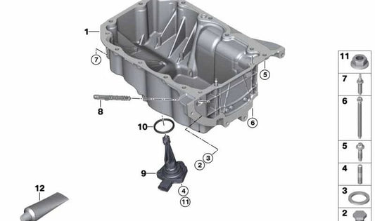 ASA M8 screw for BMW i I12, I12N, I15 (OEM 11138607075). Original BMW