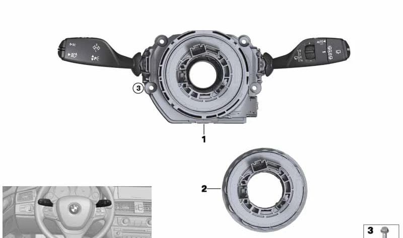 Steering Column Control Center for BMW X4 F26, X6 F16, F86 (OEM 61316833422). Original BMW