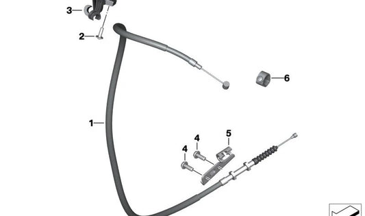 Tracción de embrague OEM 32738405180 para BMW Motorrad S 1000 R (K63), M 1000 R (KM3)... y más. Original BMW Motorrad.